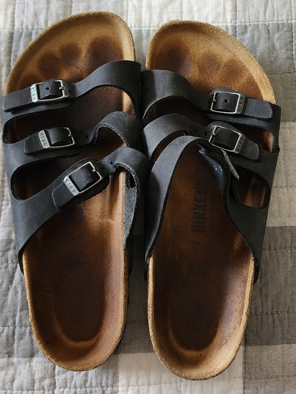 Birkenstock Black Arizona-Style Triple Strap Sandals